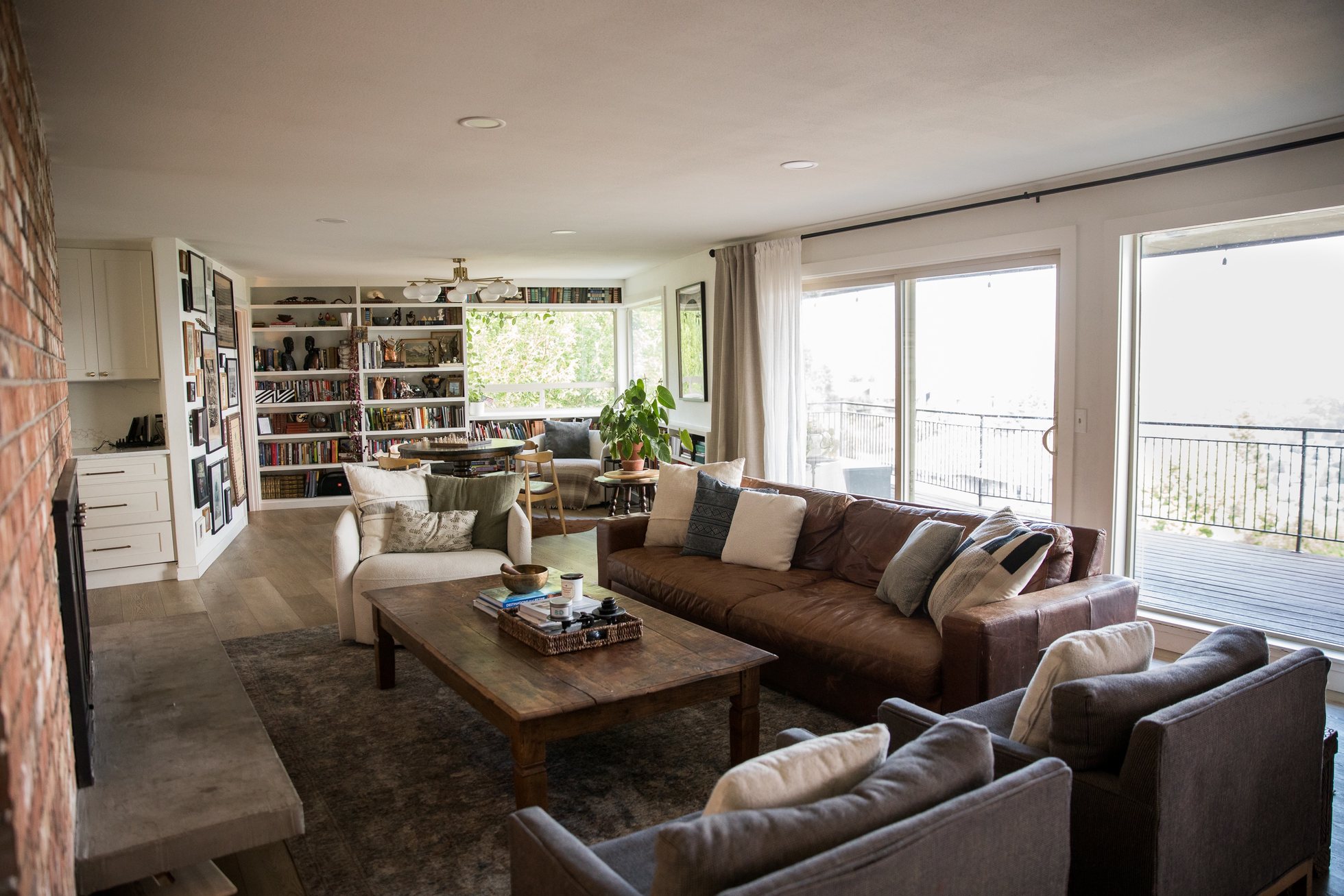 Actual photo of The Overlook Home's bright living room